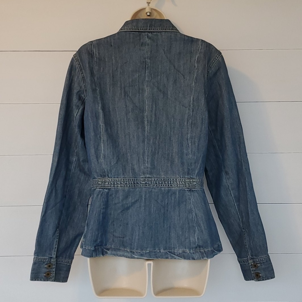 EDDIE BAUER Jean Denim Jacket Blue Size Medium - Picture 2 of 15